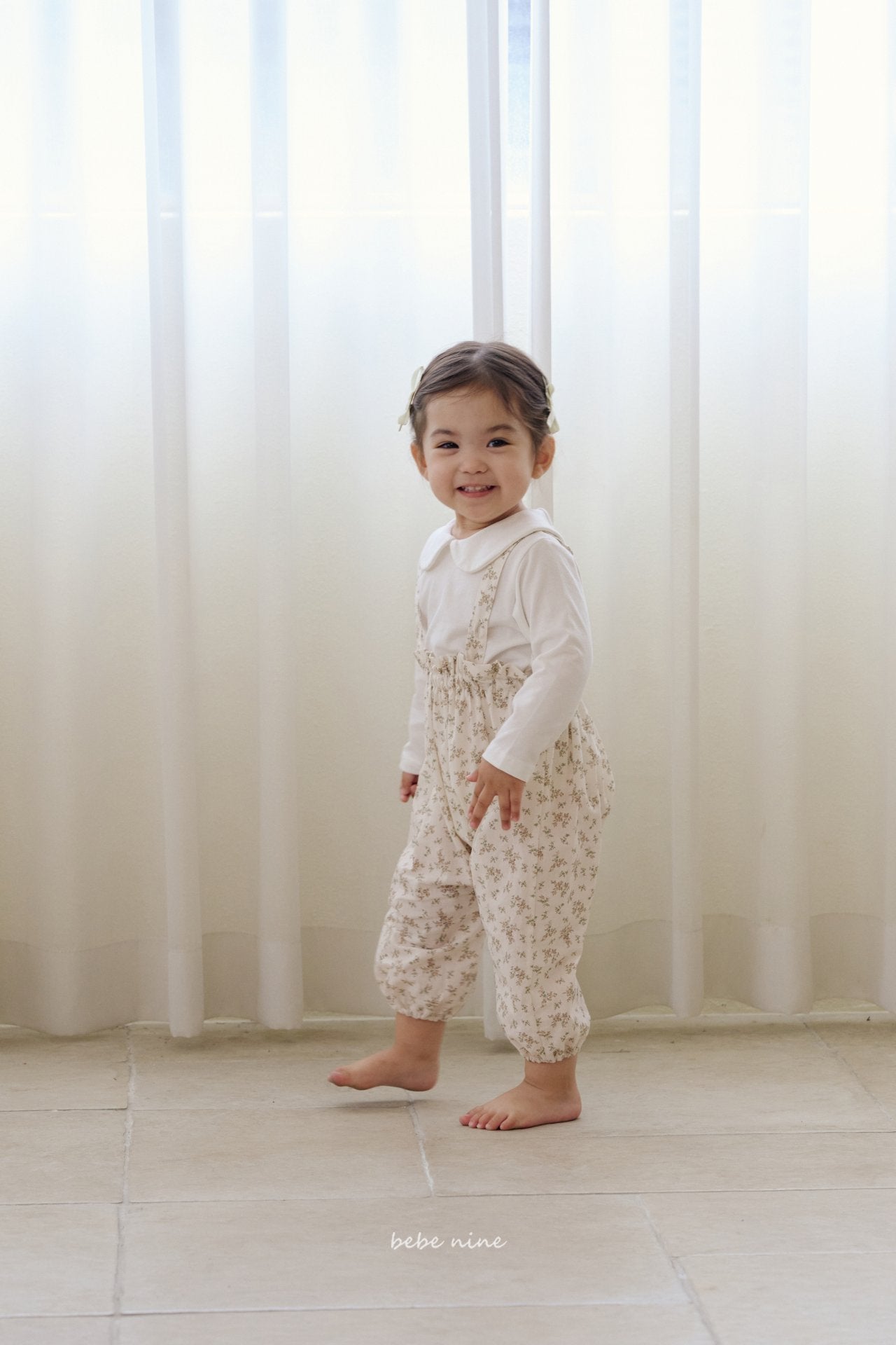 ［bebenine］Flower Overall Pants