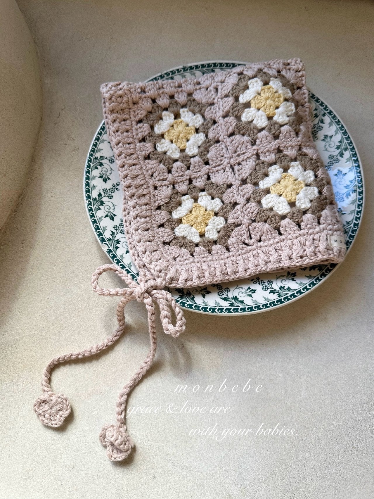 ［monbebe］Multi handmade knit bonnet
