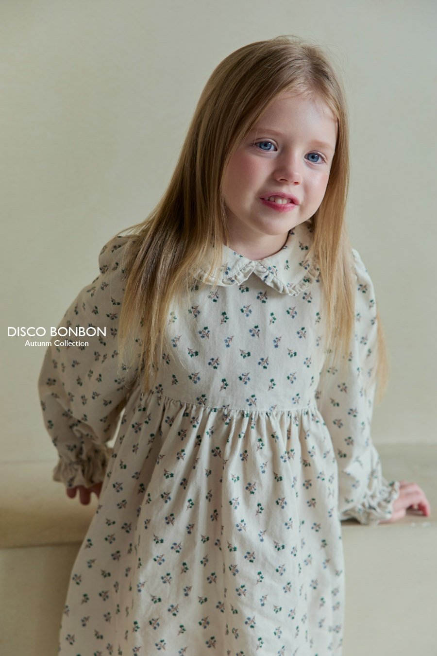 ［DISCO BONBON］Baba flower corduroy one-piece