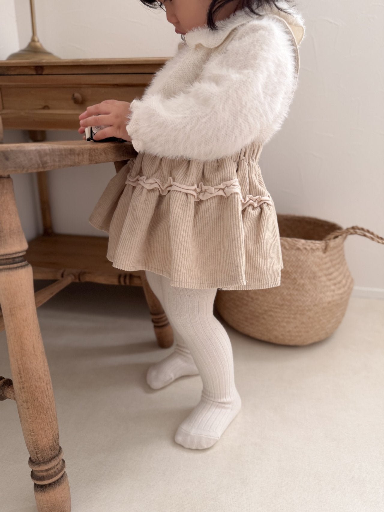 ［mimi market］Corduroy frill skirt