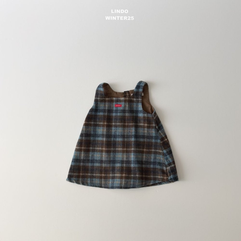 ［LINDO］Milk square one-piece (check)