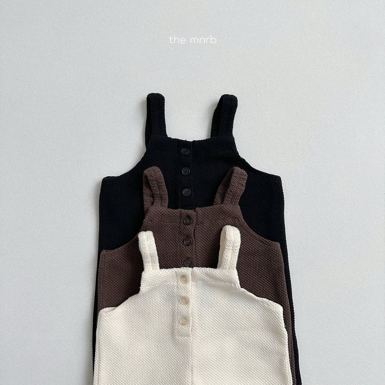 [minirobe] Curly suspenders jumpsuit