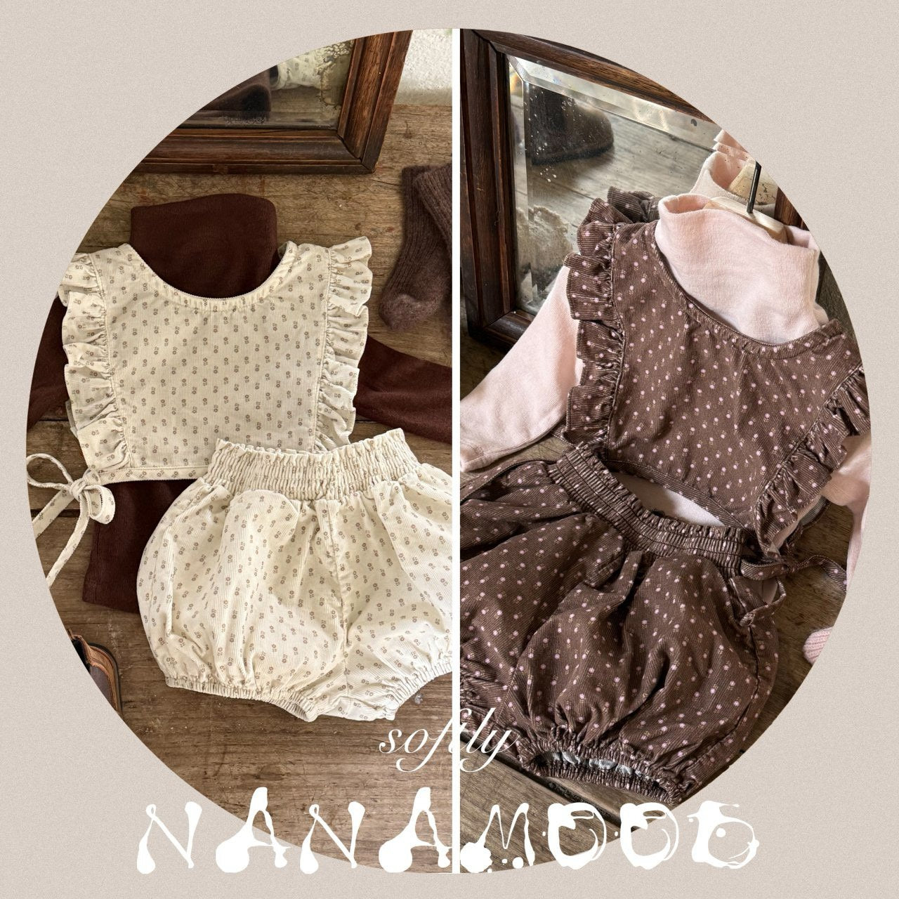 ［nanamood by BANANAJ］Flowly frill set