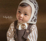 ［HIBYEBEBE］Jacquard knit set (tops & bonnet)