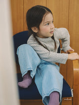 ［MELMEL］Flower ribbed longsleeve tee