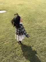 ［mimi market］Check fur coat