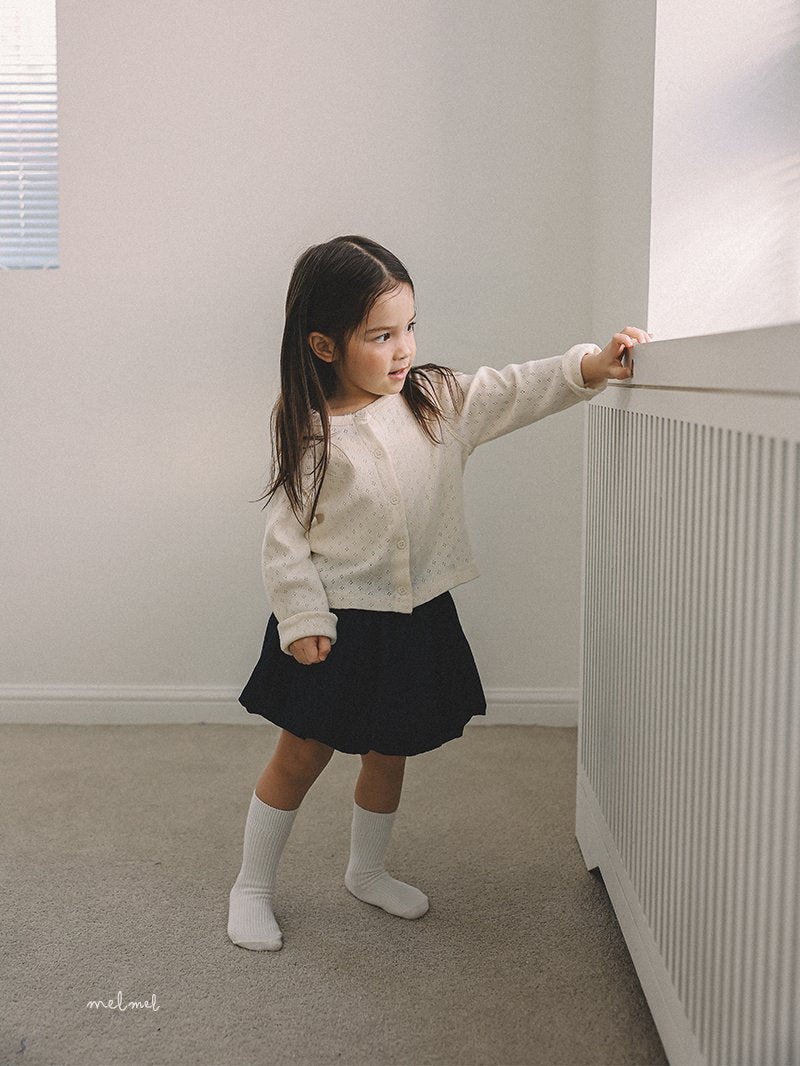 ［MELMEL］Balloon denim skirt
