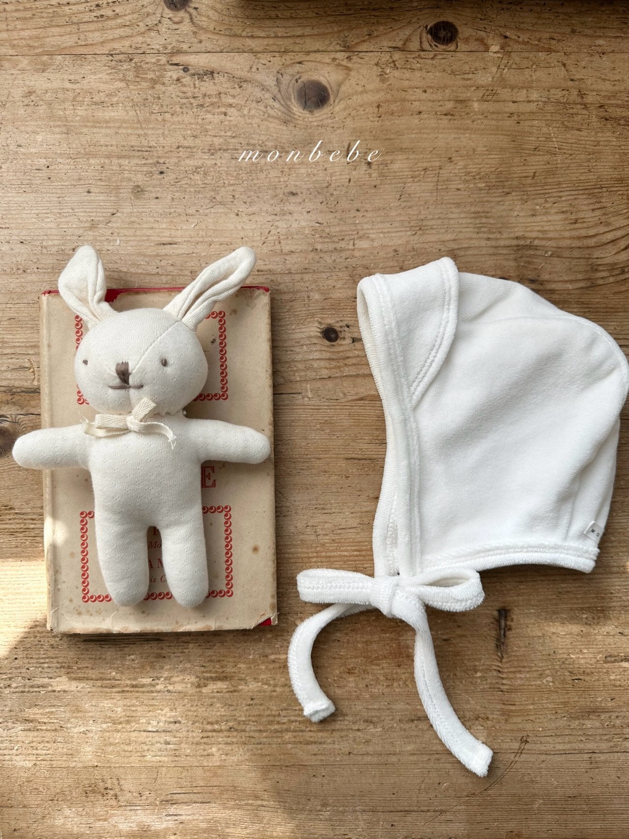 ［monbebe］Cotton velvet bonnet