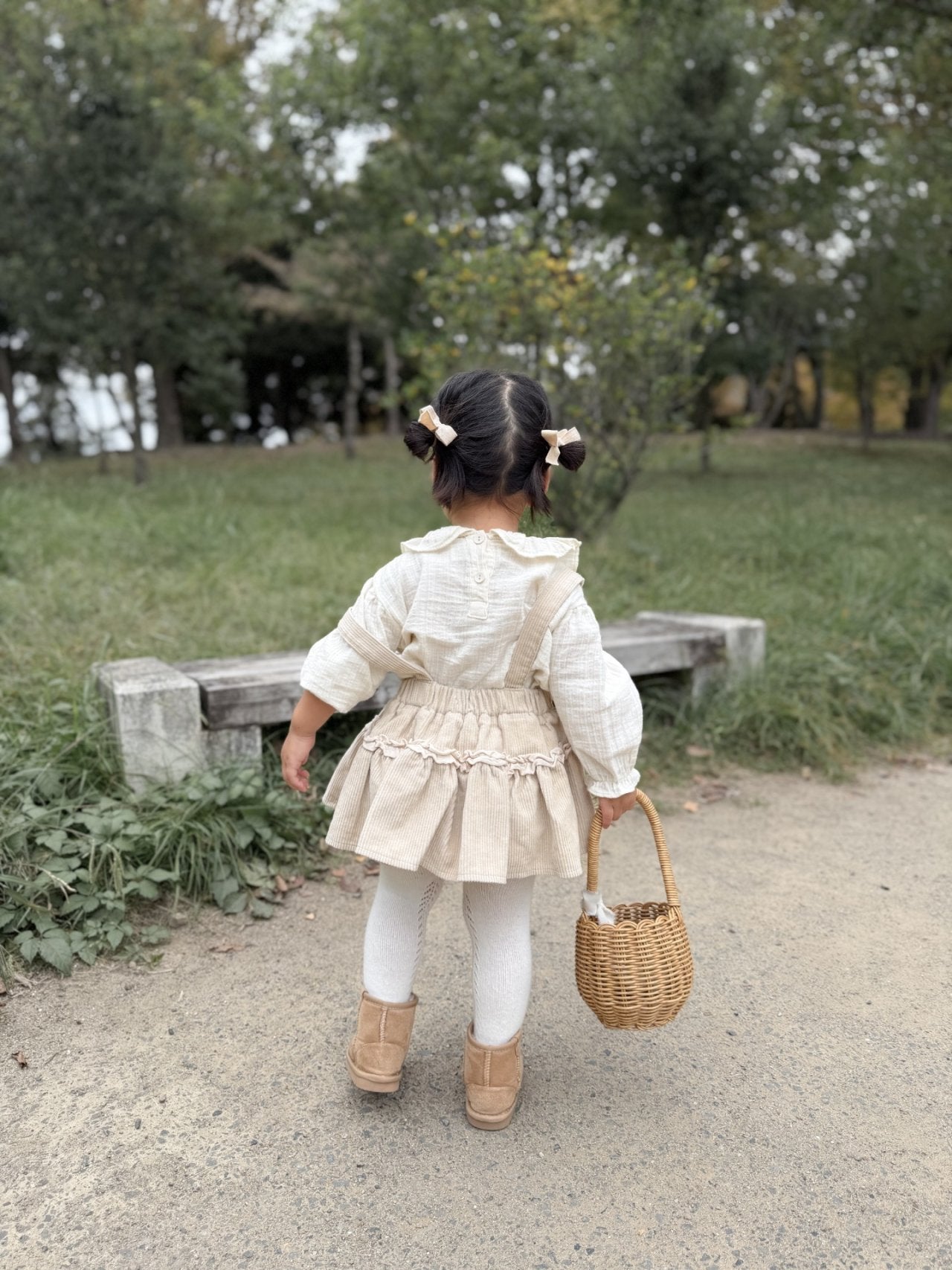 ［mimi market］Corduroy frill skirt