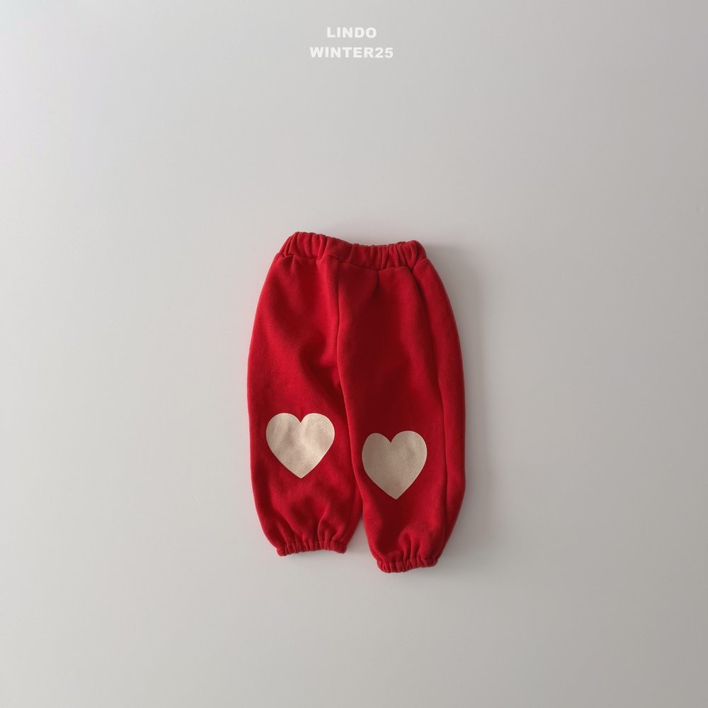 ［LINDO］Big heart jogger pants