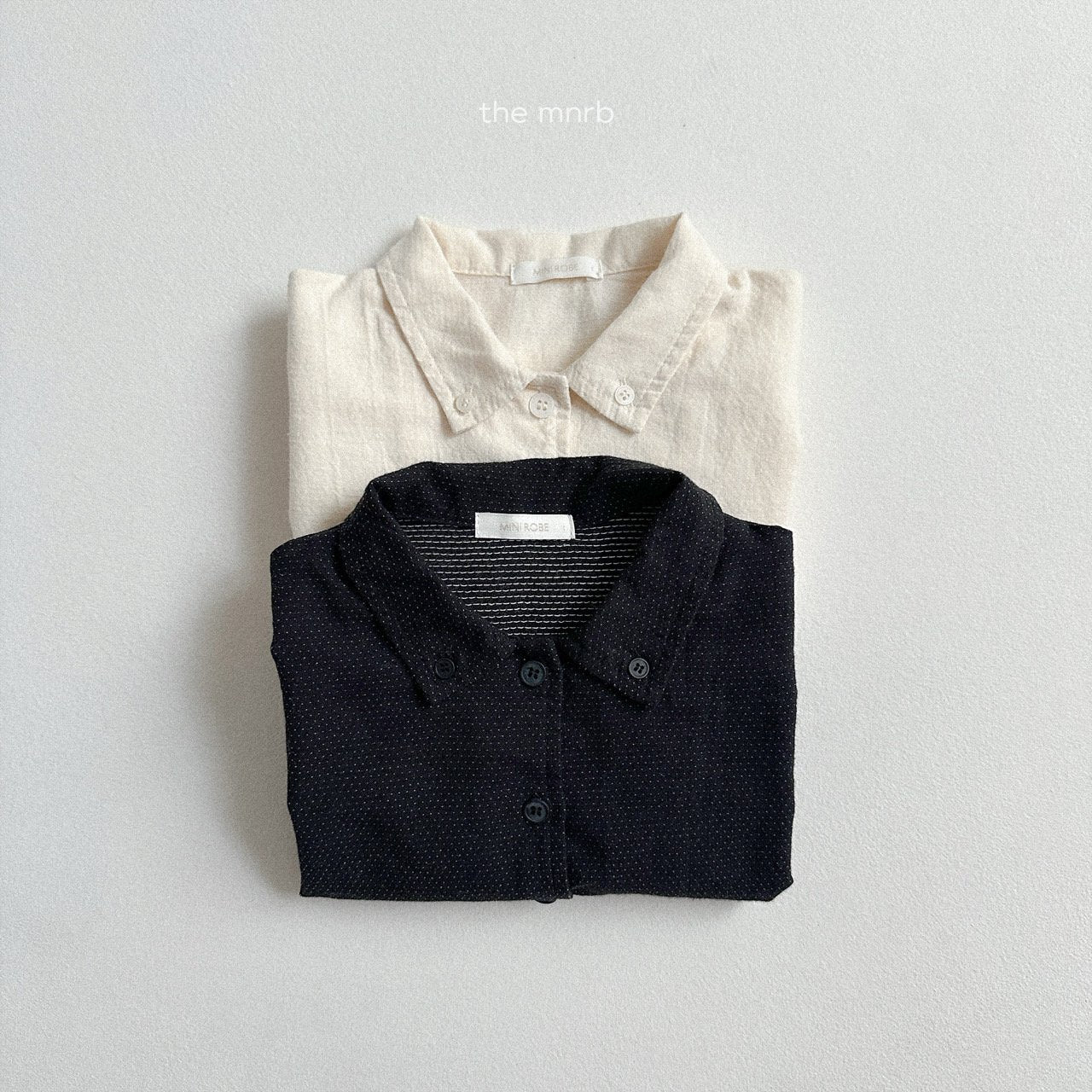 [minirobe] Salt collar shirt