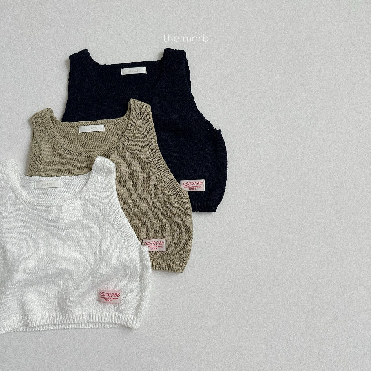 [minirobe] Square-neck knit vest