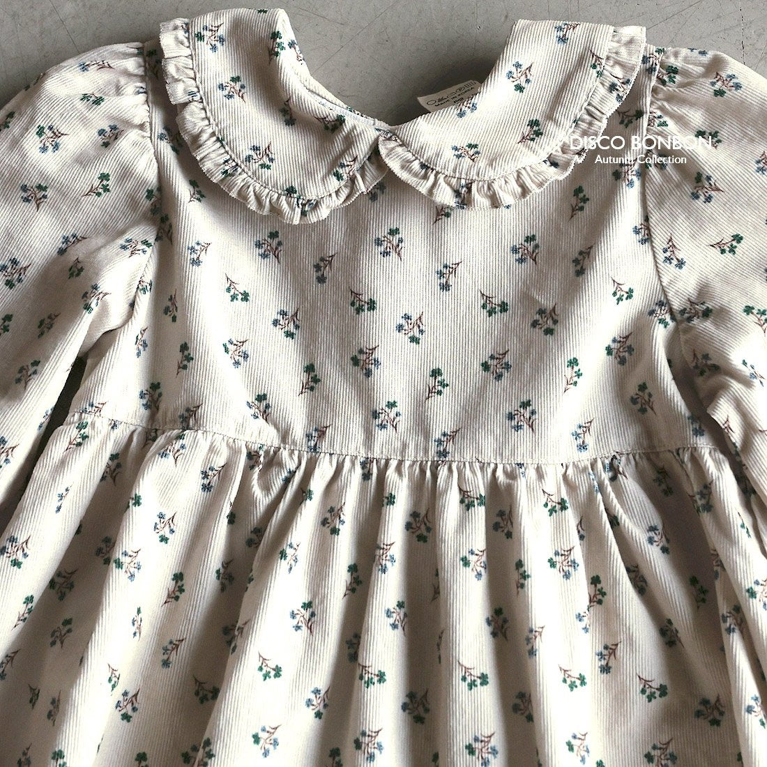 ［DISCO BONBON］Baba flower corduroy one-piece