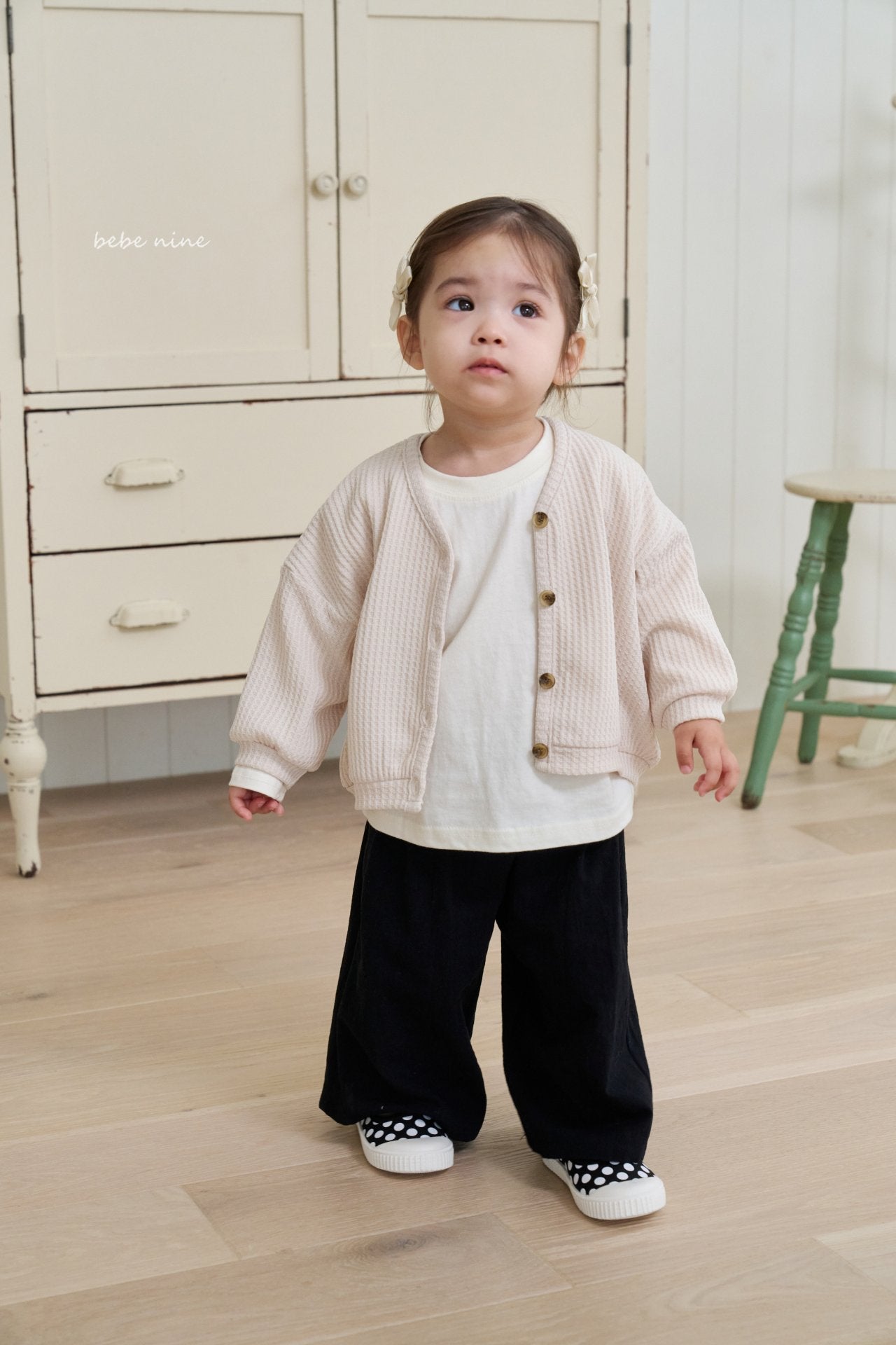 ［bebenine］Coco Waffle Cardigan