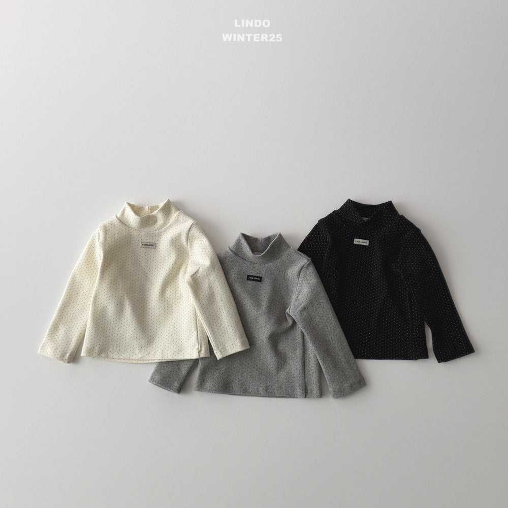 ［LINDO］Petit dot turtleneck tops