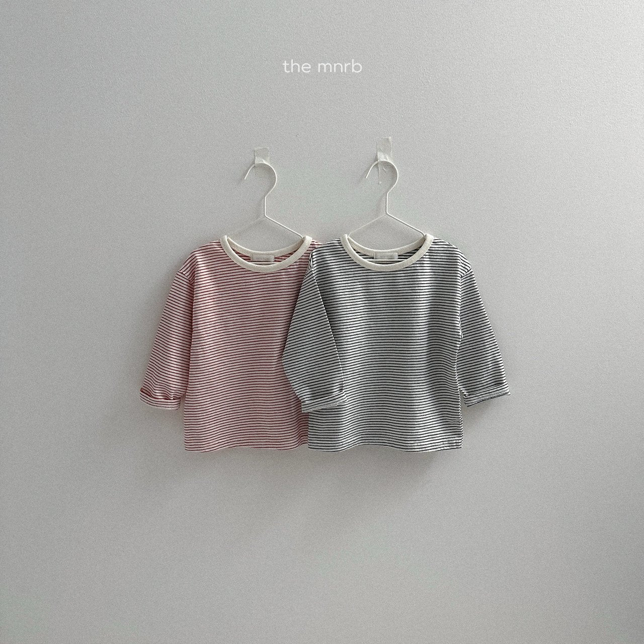 [minirobe] Cocoa stripe tee
