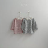 [minirobe] Cocoa stripe tee