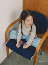 ［MELMEL］Flower ribbed longsleeve tee