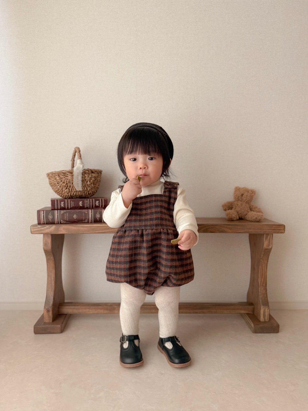 ［mimi market］Olly suspender rompers