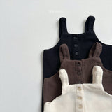 [minirobe] Curly suspenders jumpsuit