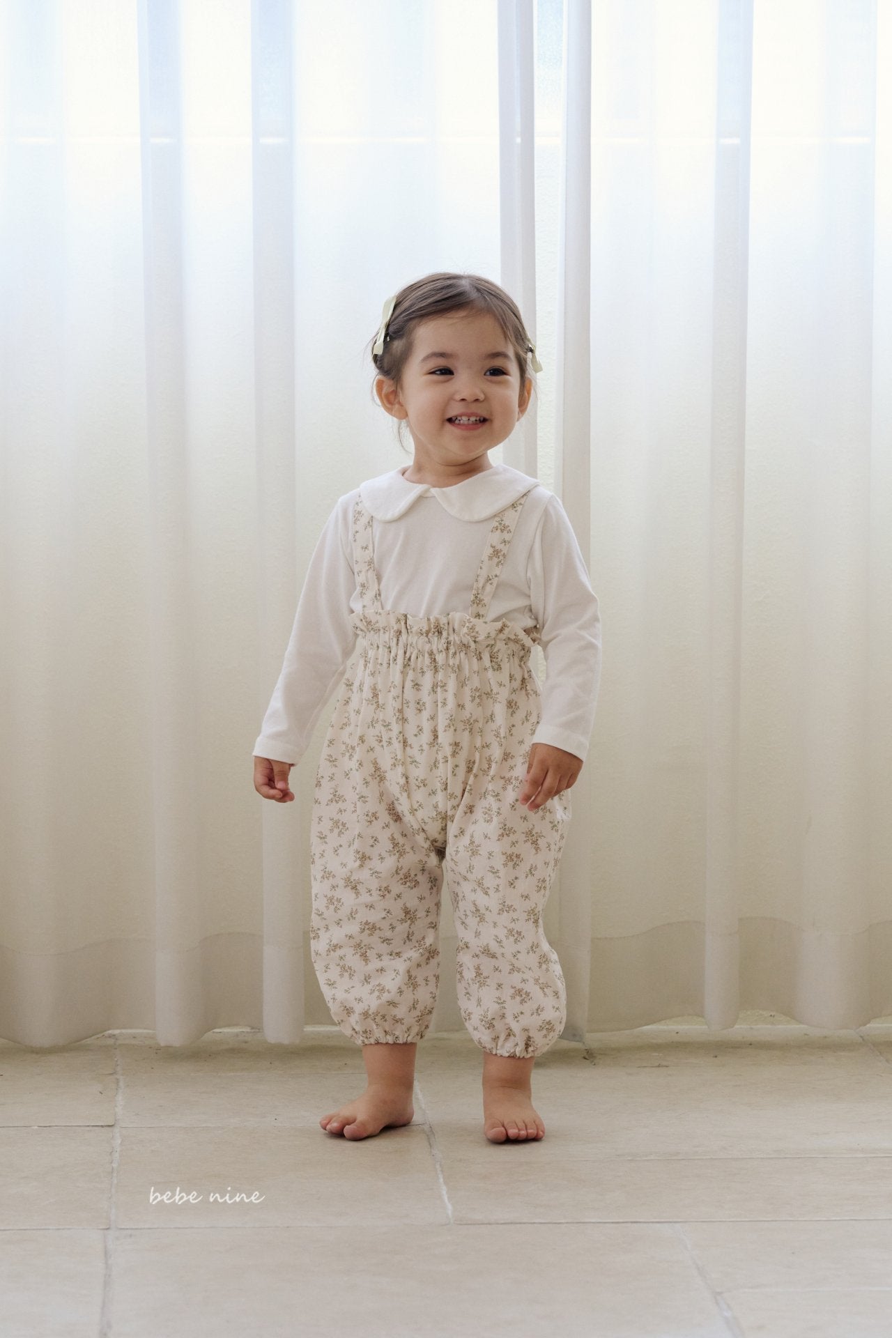 ［bebenine］Flower Overall Pants