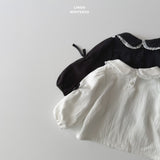 ［LINDO］Anna ribbon collar blouse