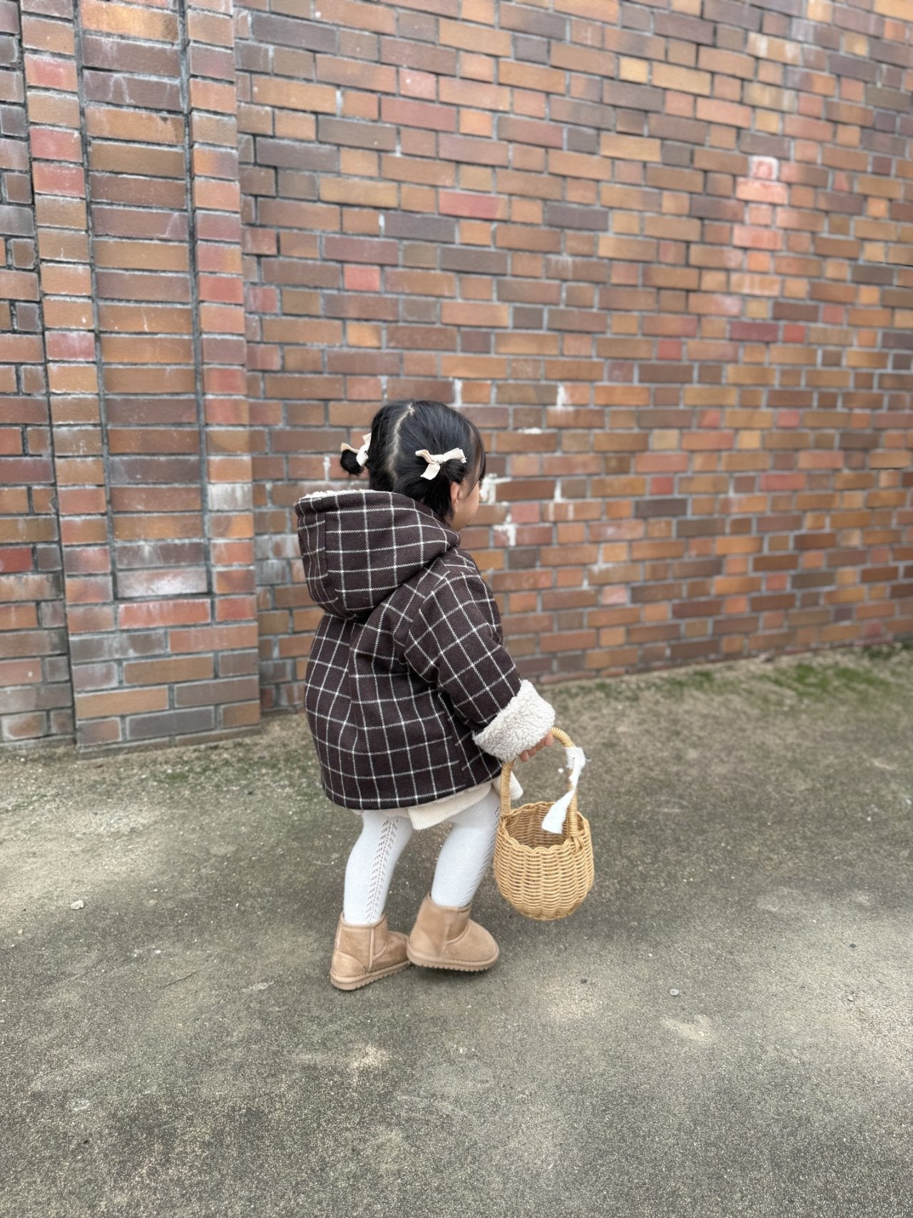 ［mimi market］Check boa jumper