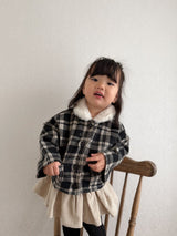［mimi market］Check fur coat