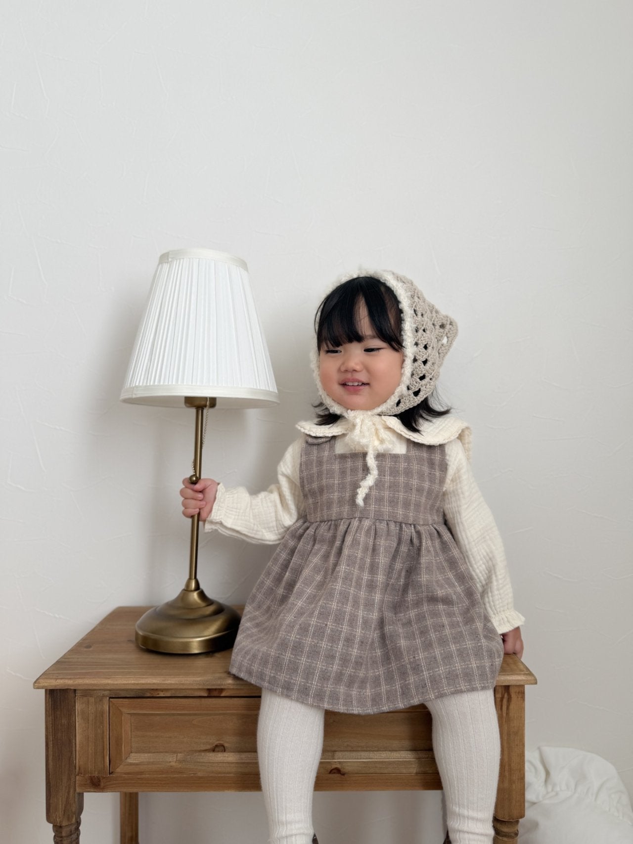 ［mimi market］Cookie check one-piece