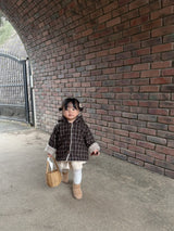 ［mimi market］Check boa jumper