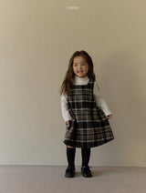 ［LINDO］Milk square one-piece (check)