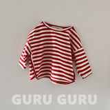 ［guru guru］Stripe loose tee (baby & kids)