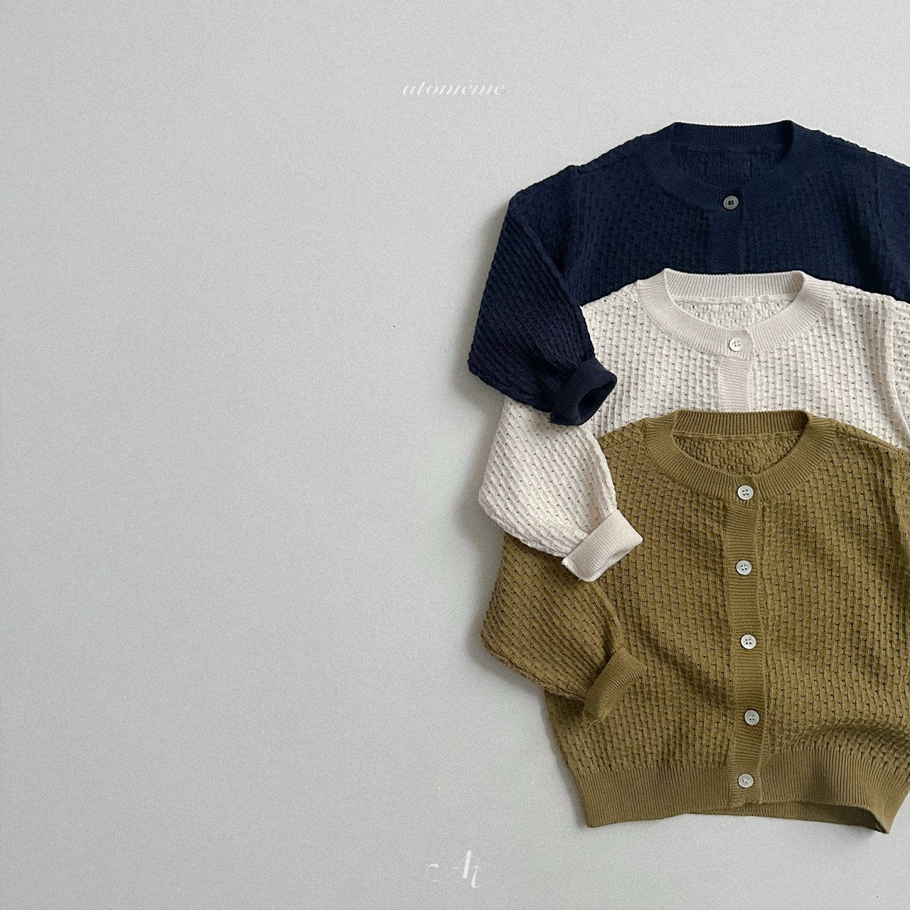 [atomeme] Chestnut knit cardigan