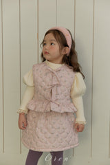 ［OREN］ Rose rib puff tops