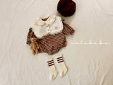 ［valubebe］Frill check collar rompers (baby)