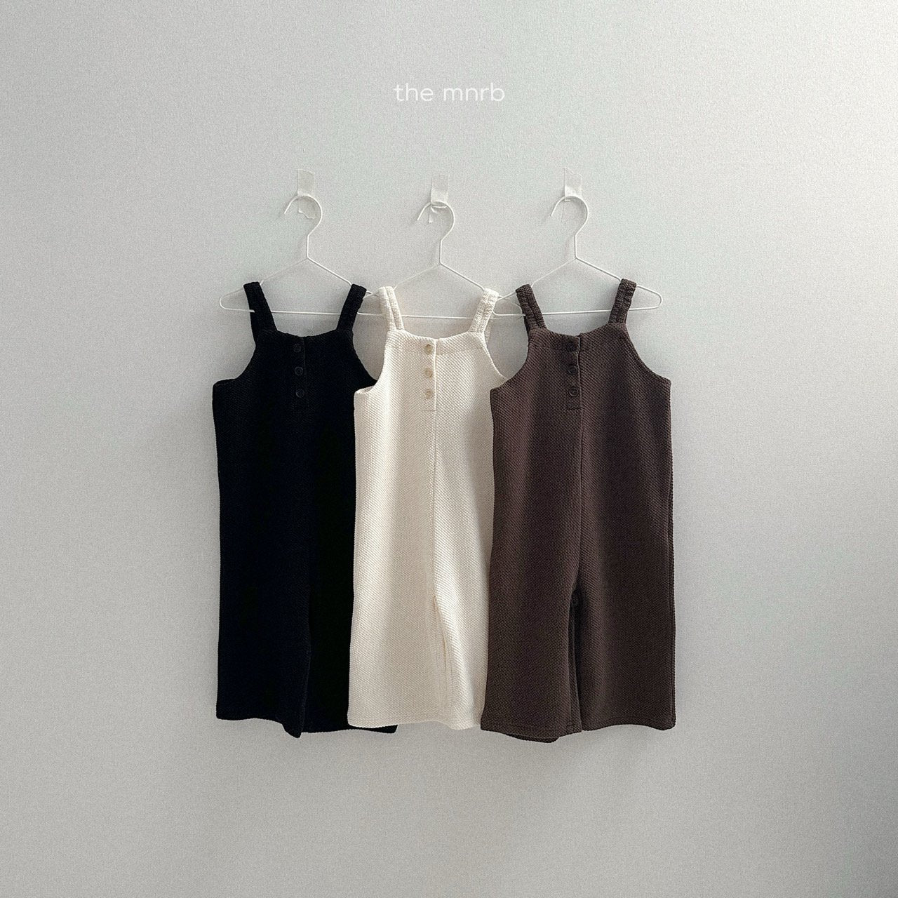 [minirobe] Curly suspenders jumpsuit