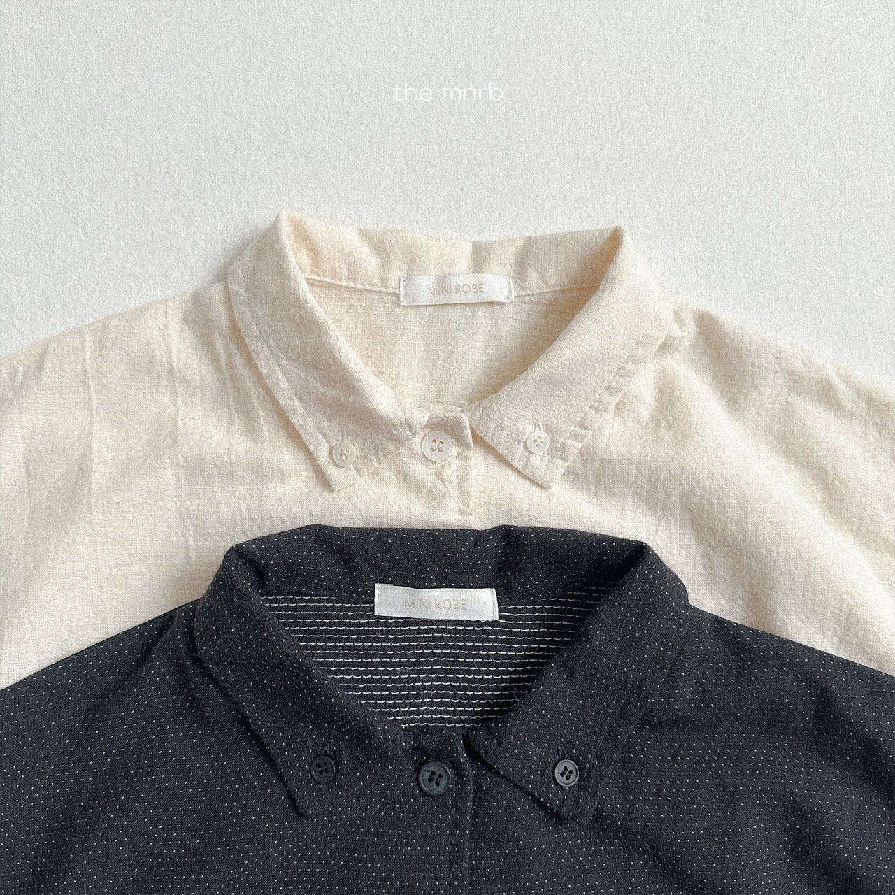 [minirobe] Salt collar shirt