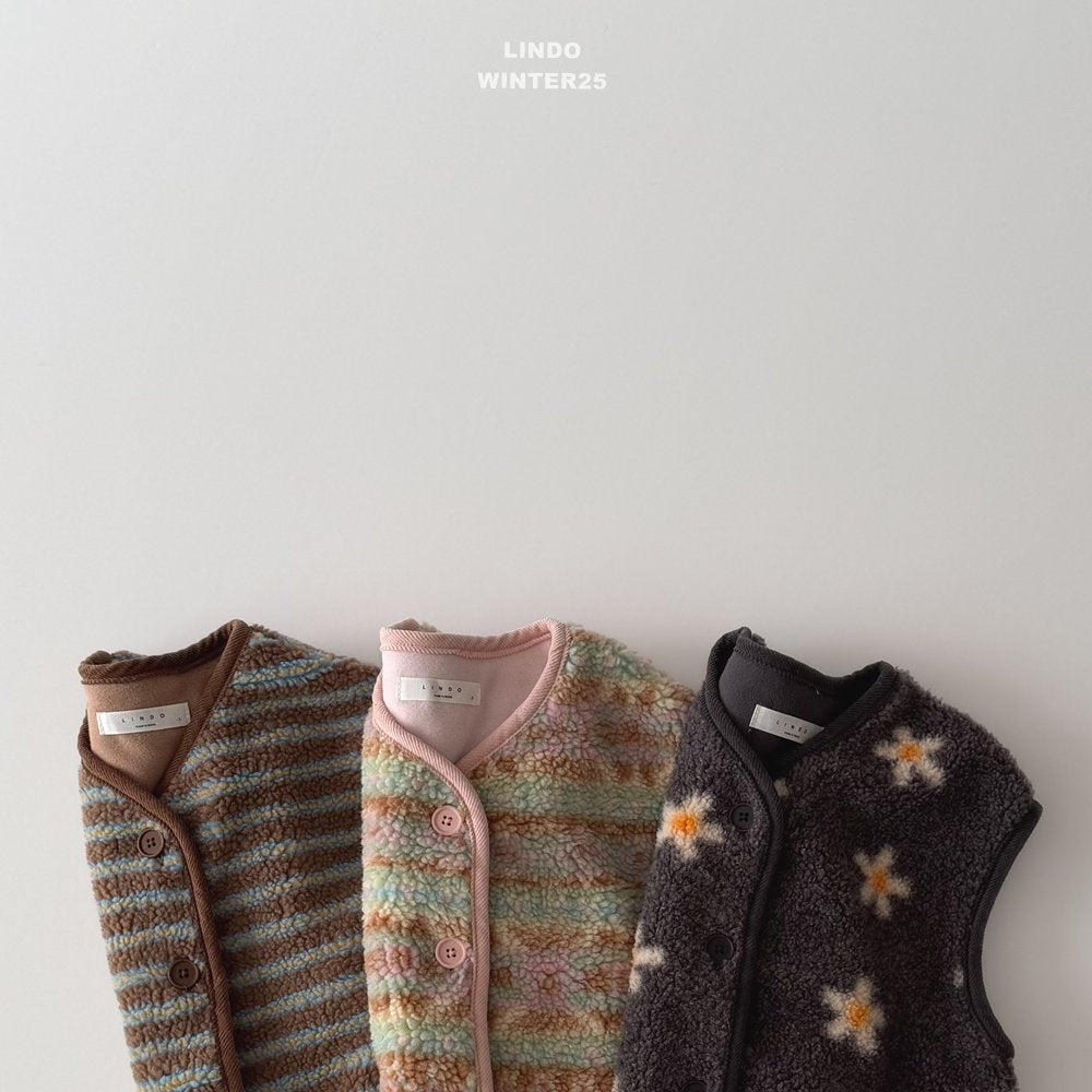 ［LINDO］Woody boa vest