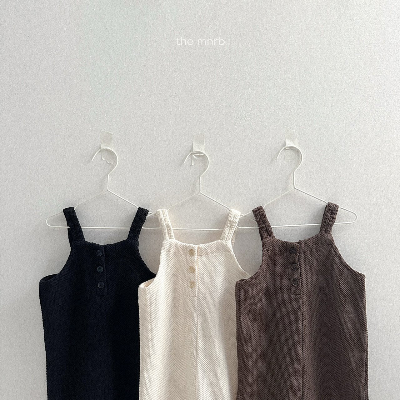 [minirobe] Curly suspenders jumpsuit