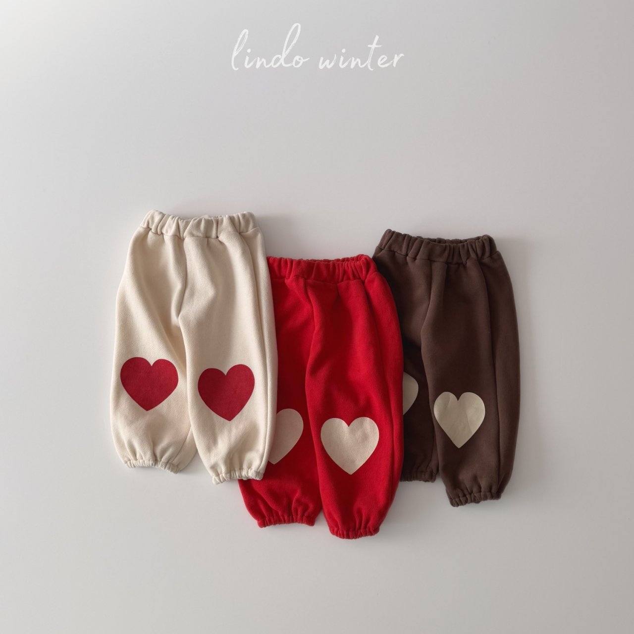 ［LINDO］Big heart jogger pants