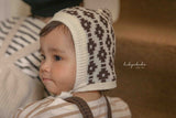 ［HIBYEBEBE］Jacquard knit set (tops & bonnet)