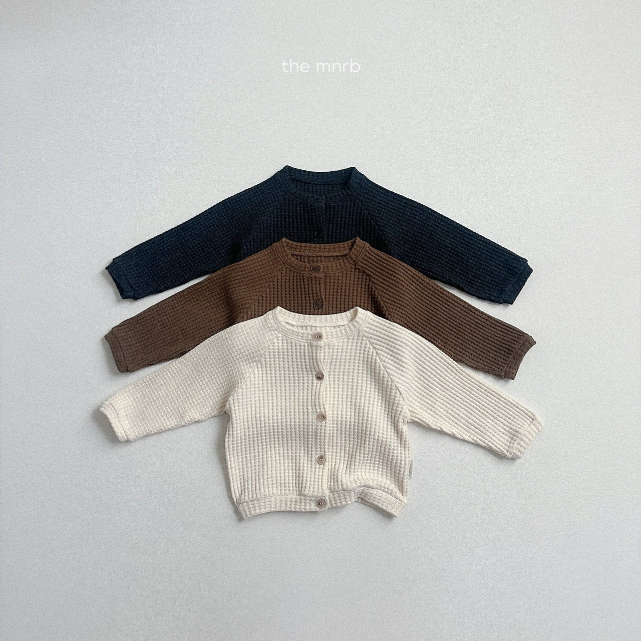 [minirobe] Butter waffle cardigan