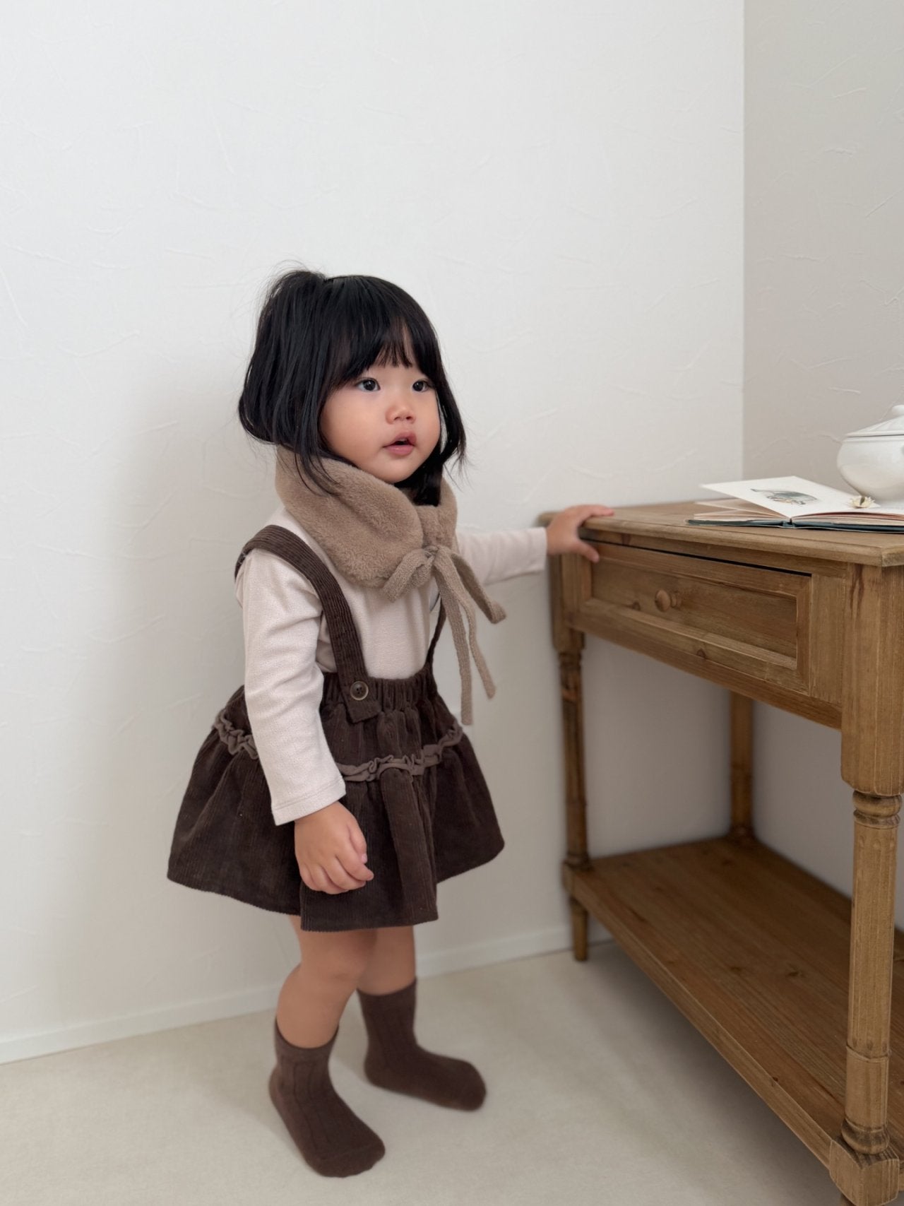 ［mimi market］Corduroy frill skirt