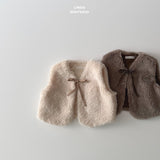 ［LINDO］Betty fur ribbon vest