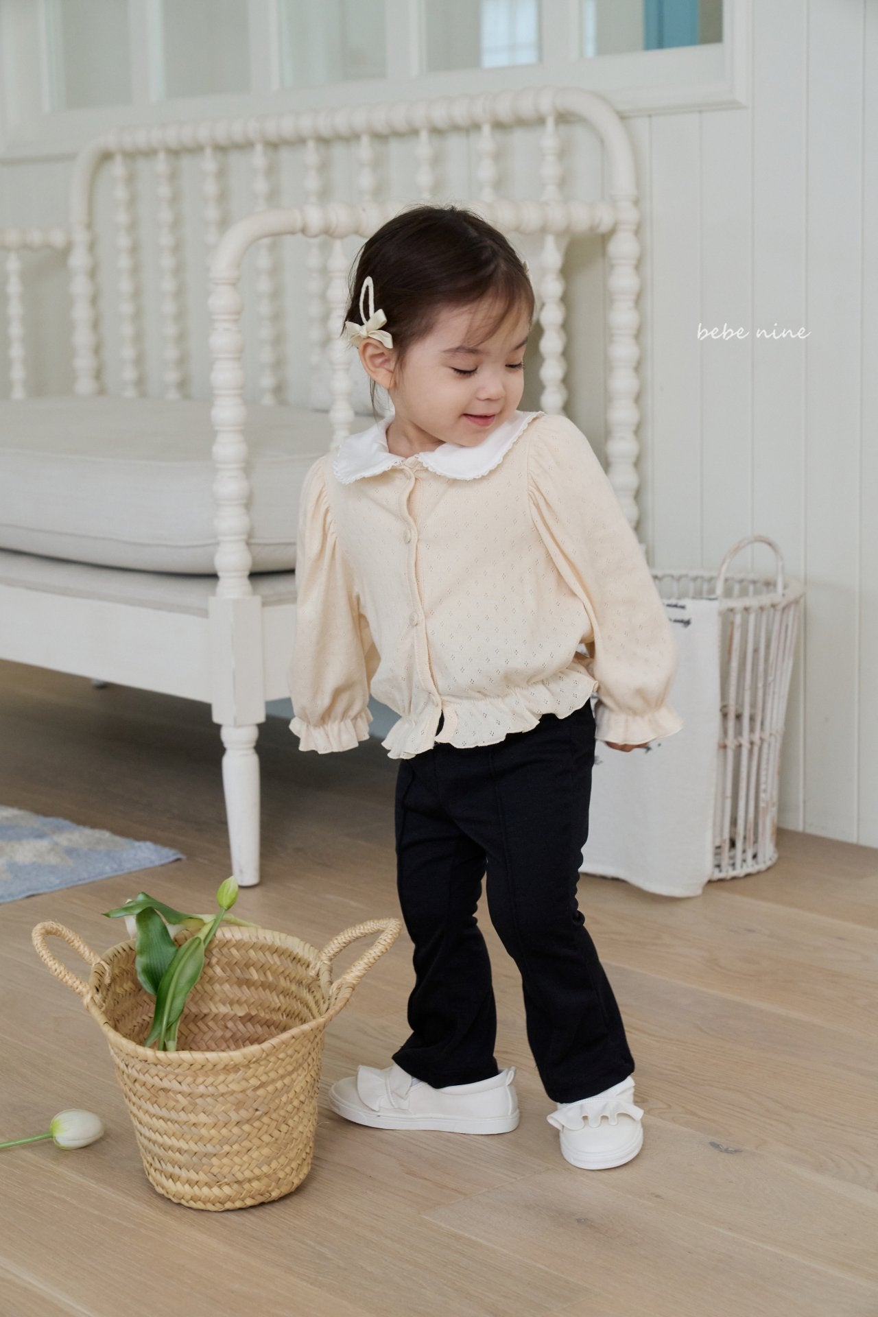 ［bebenine］Edel Frill Cardigan