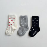 [minirobe] Heart socks 3 piece set