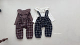 ［mimi market］Neko check suspender pants