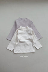 ［mimi market］Eyelet turtleneck tee