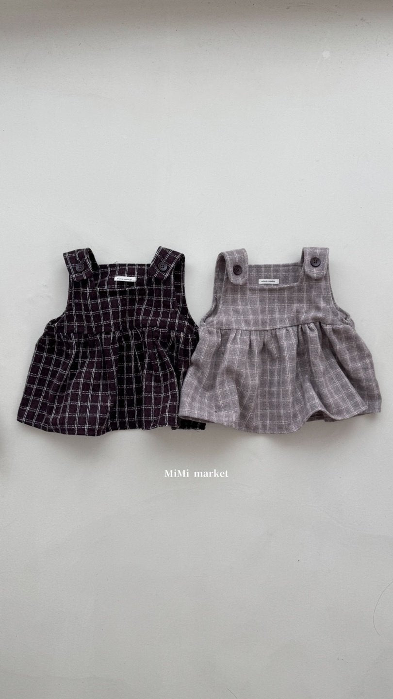 ［mimi market］Cookie check one-piece