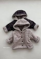 ［mimi market］Check boa jumper